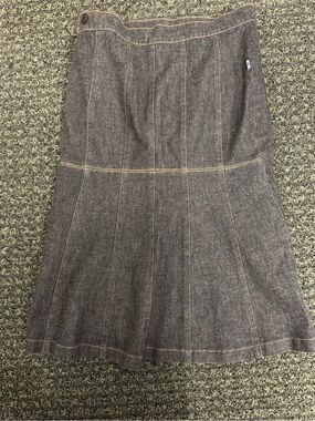 Moschino Jeans Dark Wash Denim A-Line Midi Skirt Size 6 (IT 40)